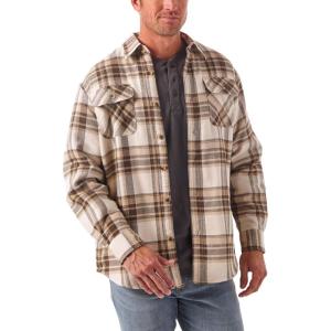 Wrangler Authentics Mens Long Sleeve Sherpa Lined Shirt Jacket(Birch)