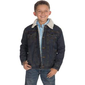 Wrangler Boys Rustic Blue Sherpa Lined Jacket Rustic Blue(Blue)