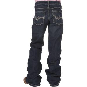 Wrangler Girls Dark Wash Medium Blue Boot Cut Jeans(Medium Blue)
