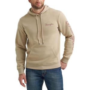 Wrangler Men’s Blue Sleeve Logo Hoodie(Trench Coat)