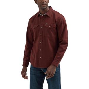 Wrangler Men’s Long Sleeve Shirt(Bitter Chocolate)