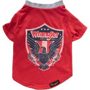 Wrangler Rope Shield Logo TEE RED M(Red)