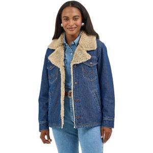 Wrangler Women’s Dark Denim Sherpa Coat