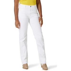 Wrangler Women’s High Rise True Straight Fit Jean(Bright White)