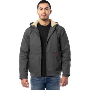 Wrangler mens Duck Sherpa Lined Full Zip Jacket(Charcoal Grey)
