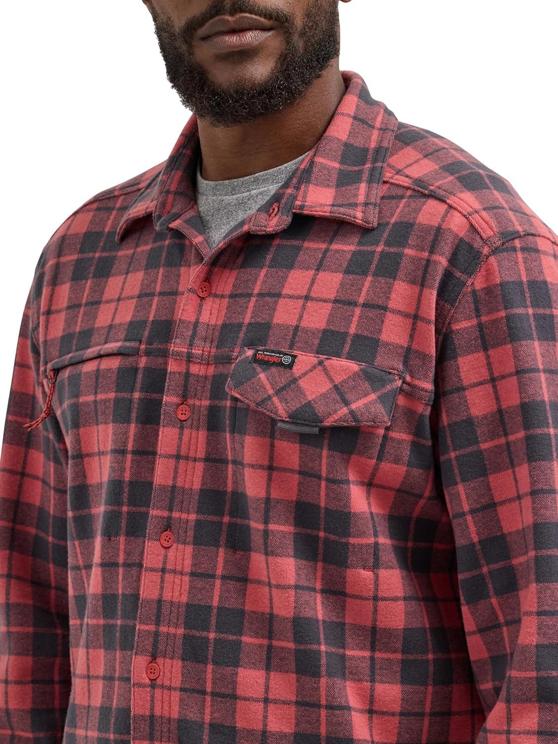 imageATG Mens Campsite ButtonDown Plaid ShirtCarnelian