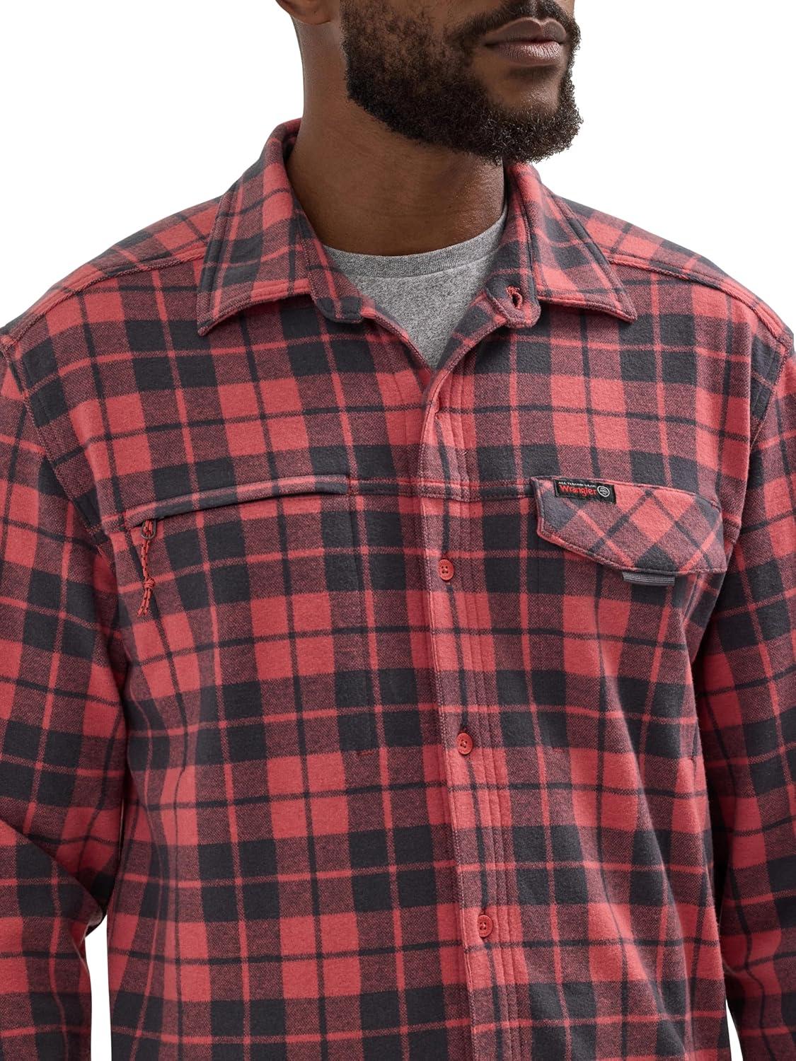imageATG Mens Campsite ButtonDown Plaid ShirtCarnelian