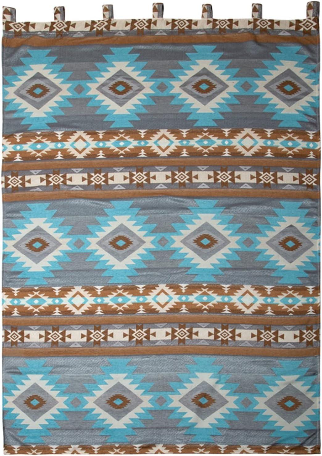 imageCARSTENS INC Woven Chenille Curtain Panel Set 2 Panels 54quot x 84quot Each Wrangler Mesa DaybreakWrangler Mesa Daybreak