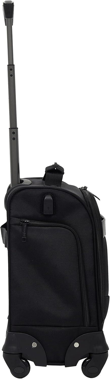 imageWrangler 17quot Underseat Spinner CarryOn Luggage MochaBlack