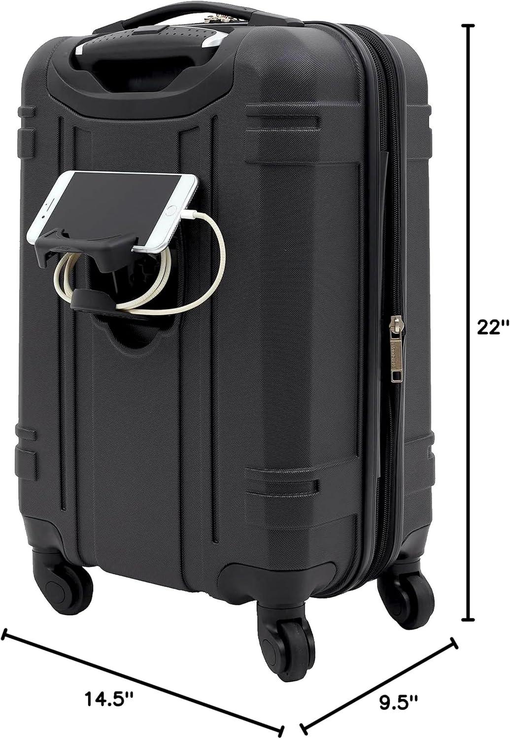 imageWrangler 20quot Astral Hardside CarryOn Luggage CedarBlack