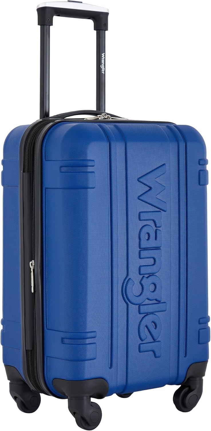 imageWrangler 20quot Astral Hardside CarryOn Luggage CedarClassic Blue