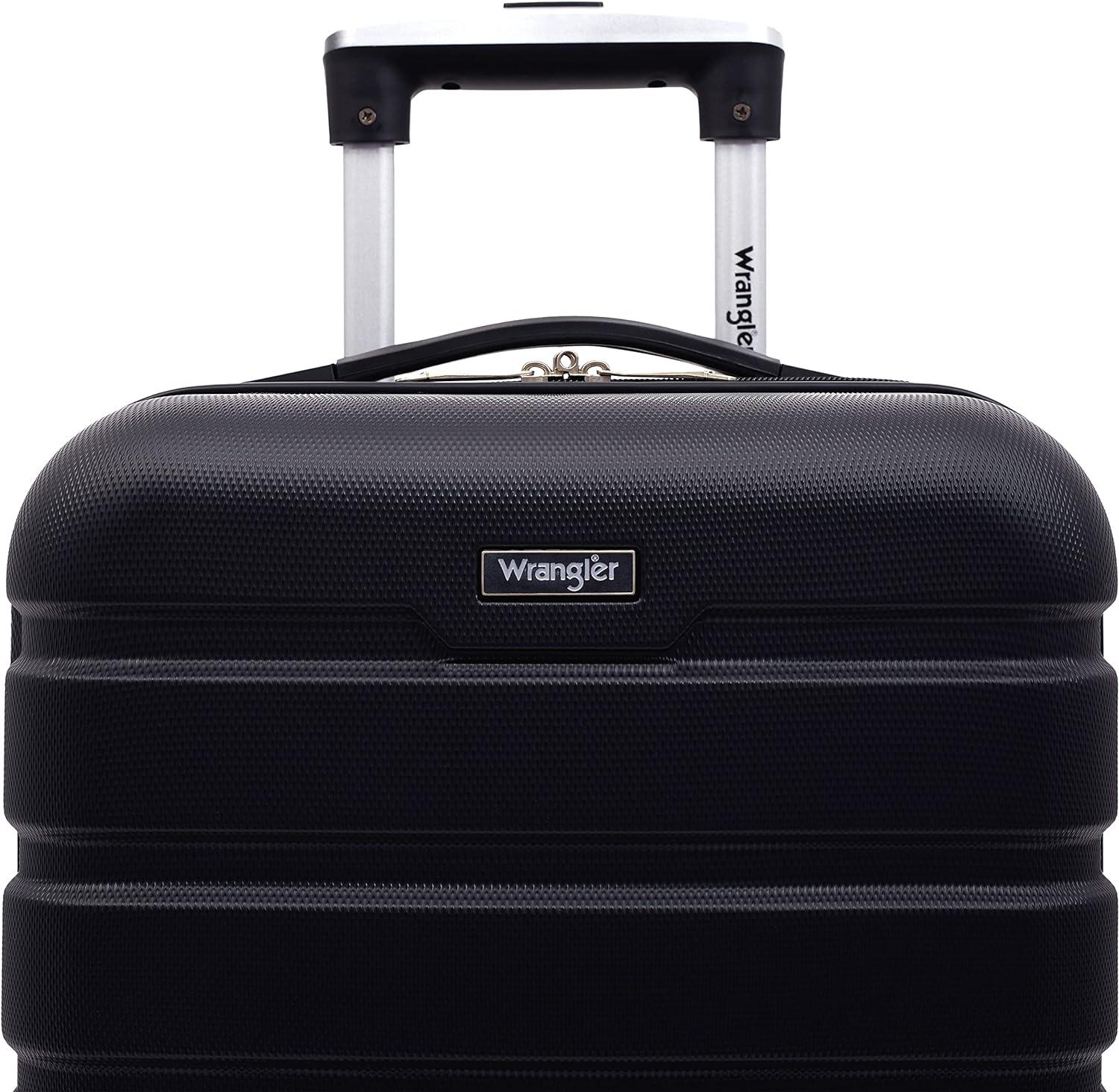 imageWrangler 20quot Spinner CarryOn Luggage Deep DepthBlack