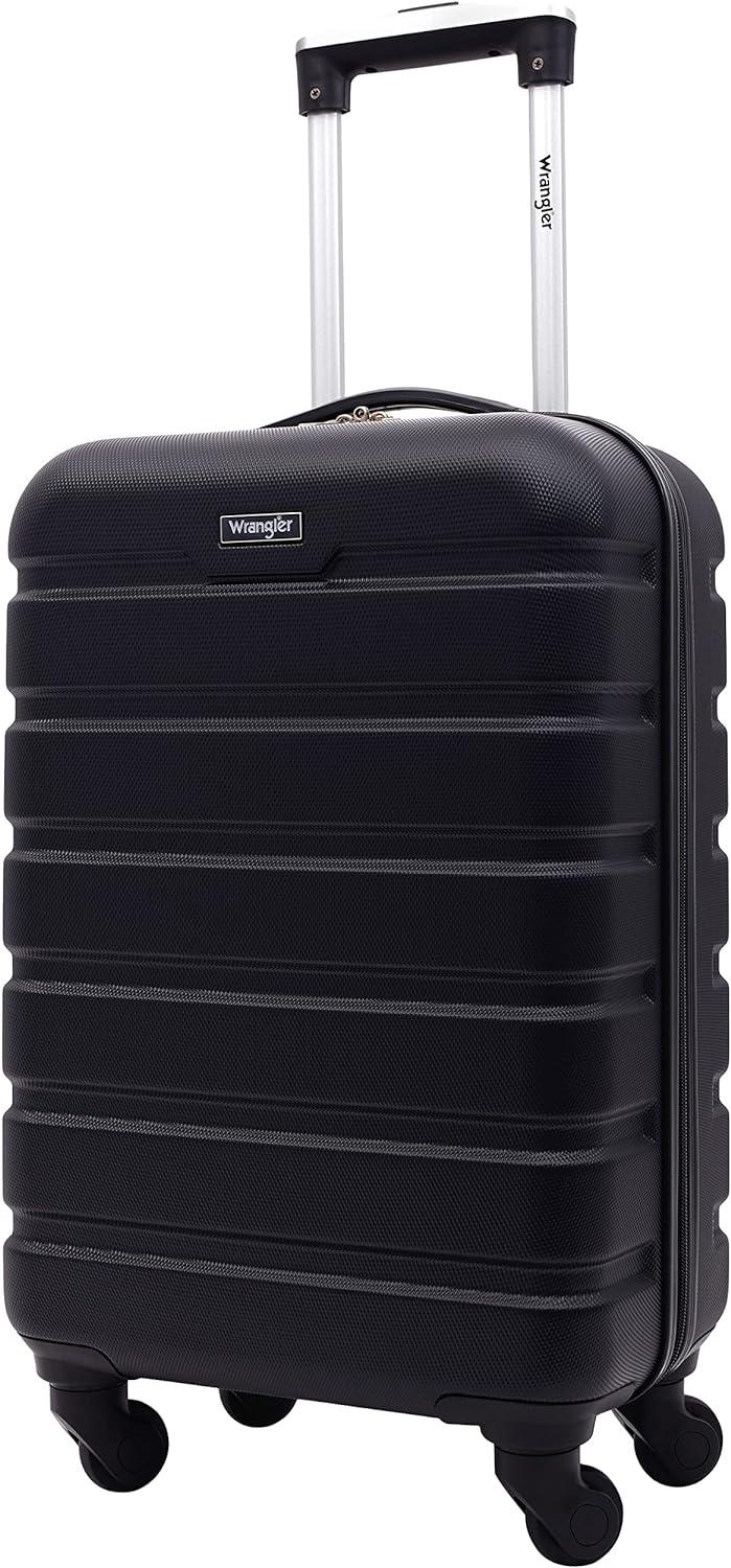 imageWrangler 20quot Spinner CarryOn Luggage Deep DepthBlack