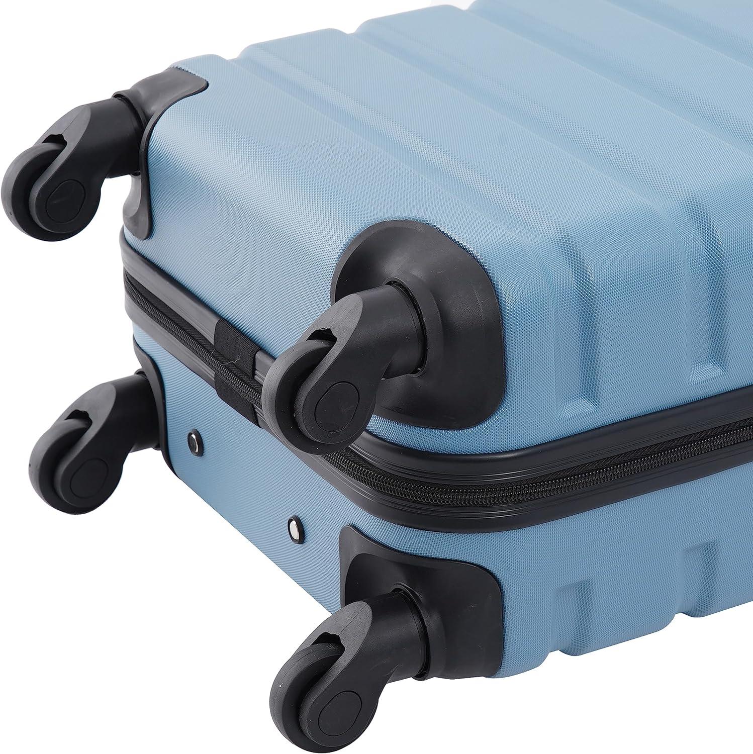 imageWrangler 20quot Spinner CarryOn Luggage Deep DepthBlue Heaven