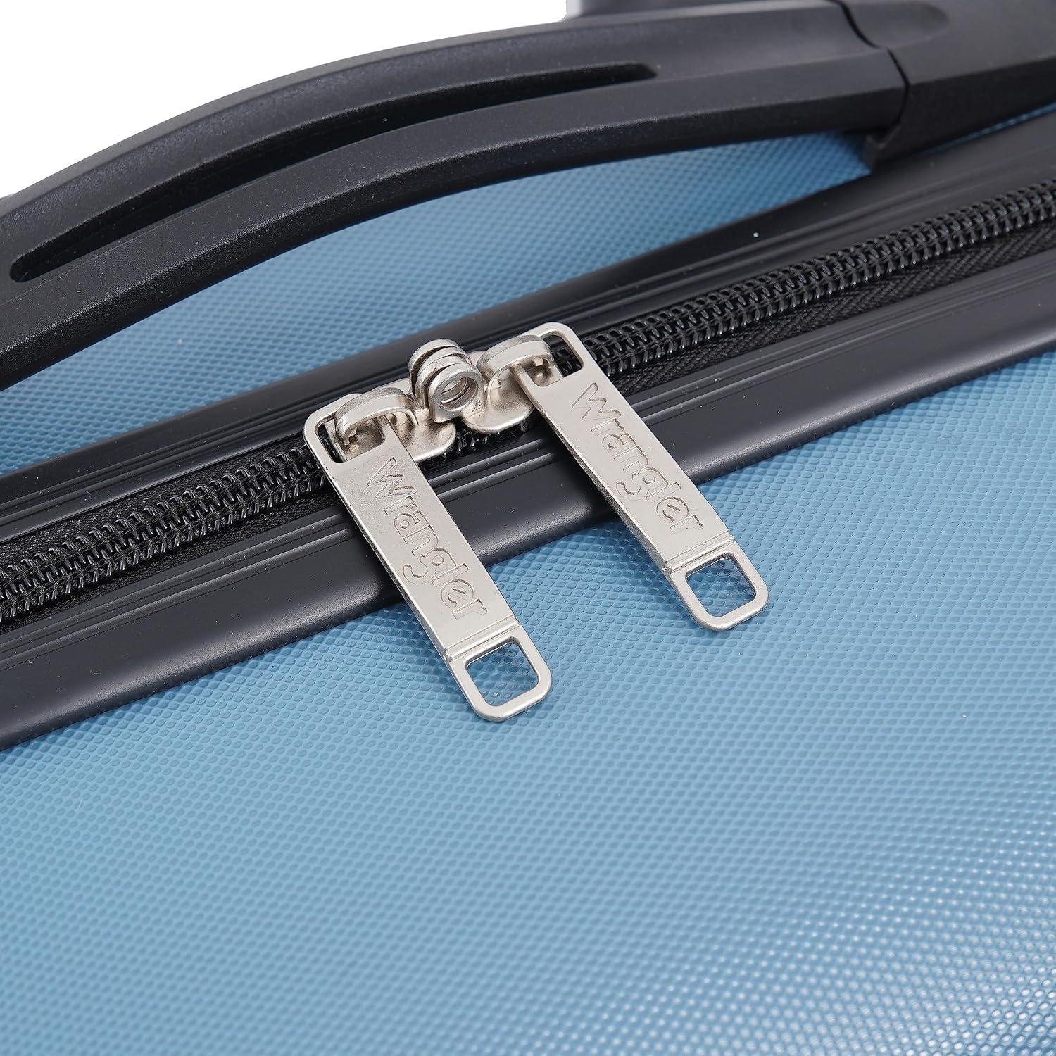 imageWrangler 20quot Spinner CarryOn Luggage Deep DepthBlue Heaven