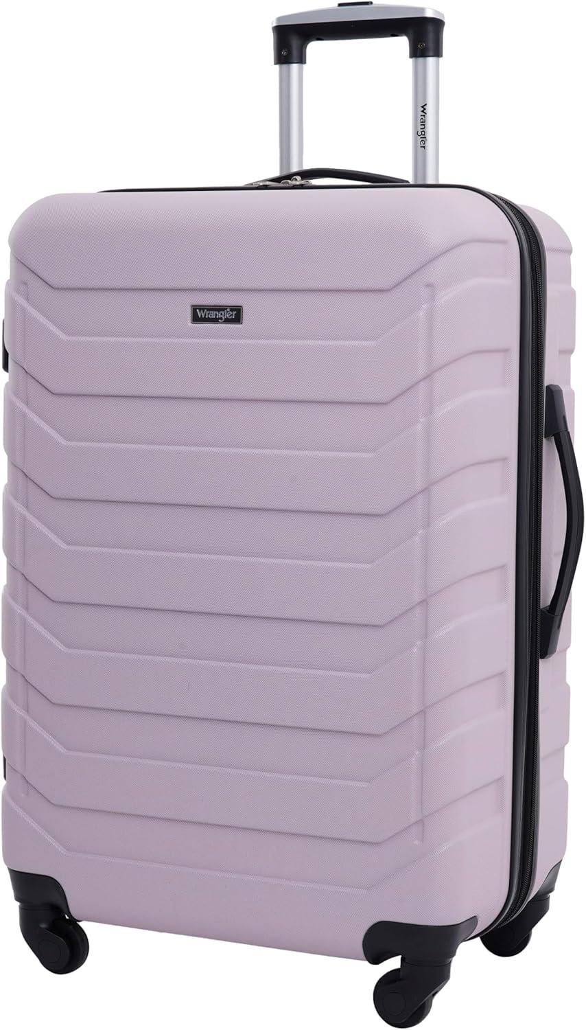 imageWrangler 4 Piece Miami Luggage and Packing Cubes Set Amber GoldBurnished Lilac