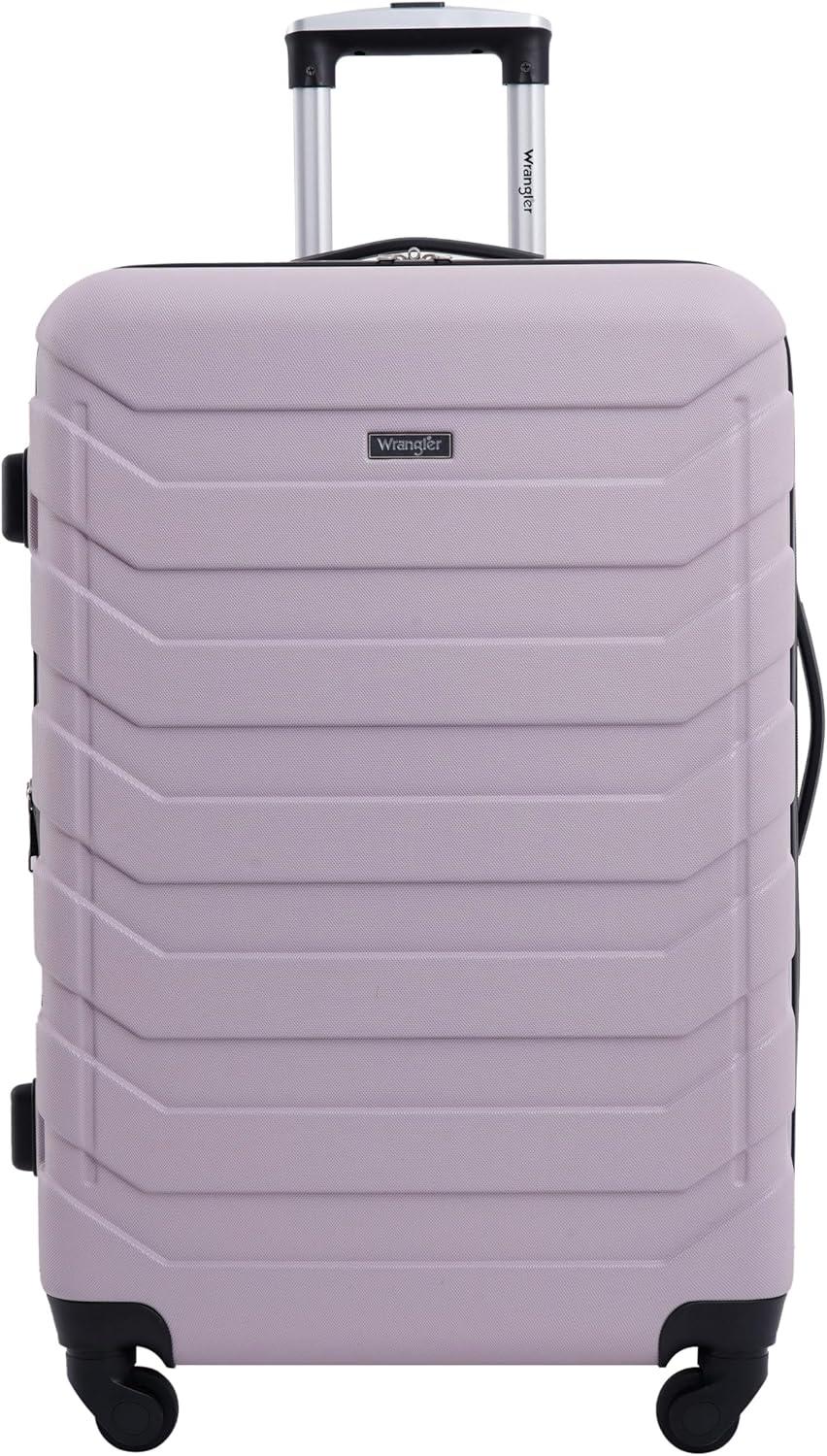 imageWrangler 4 Piece Miami Luggage and Packing Cubes Set Amber GoldBurnished Lilac