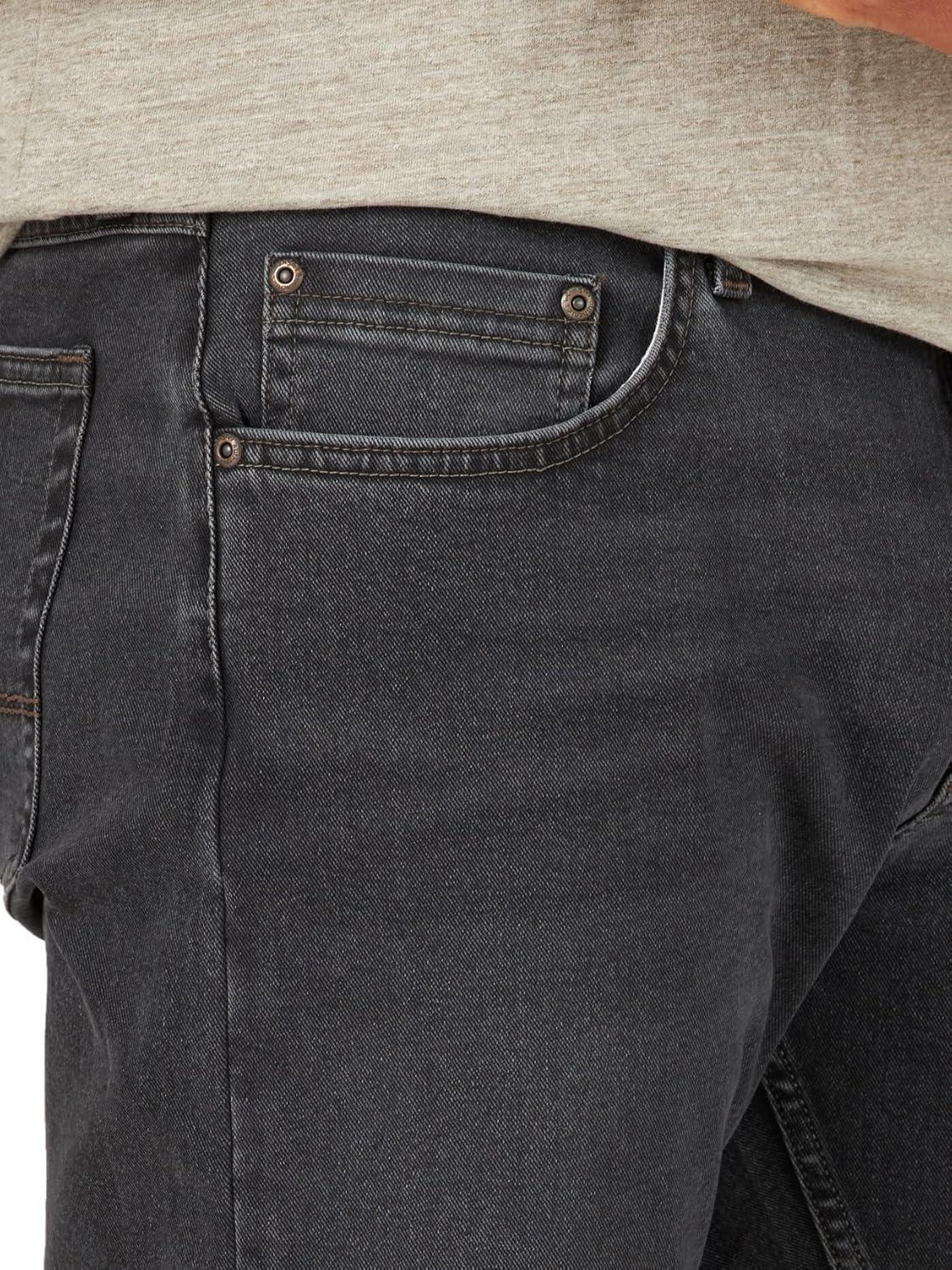 imageWrangler Authentics Mens Athletic Fit Stretch JeanBlack Charcoal