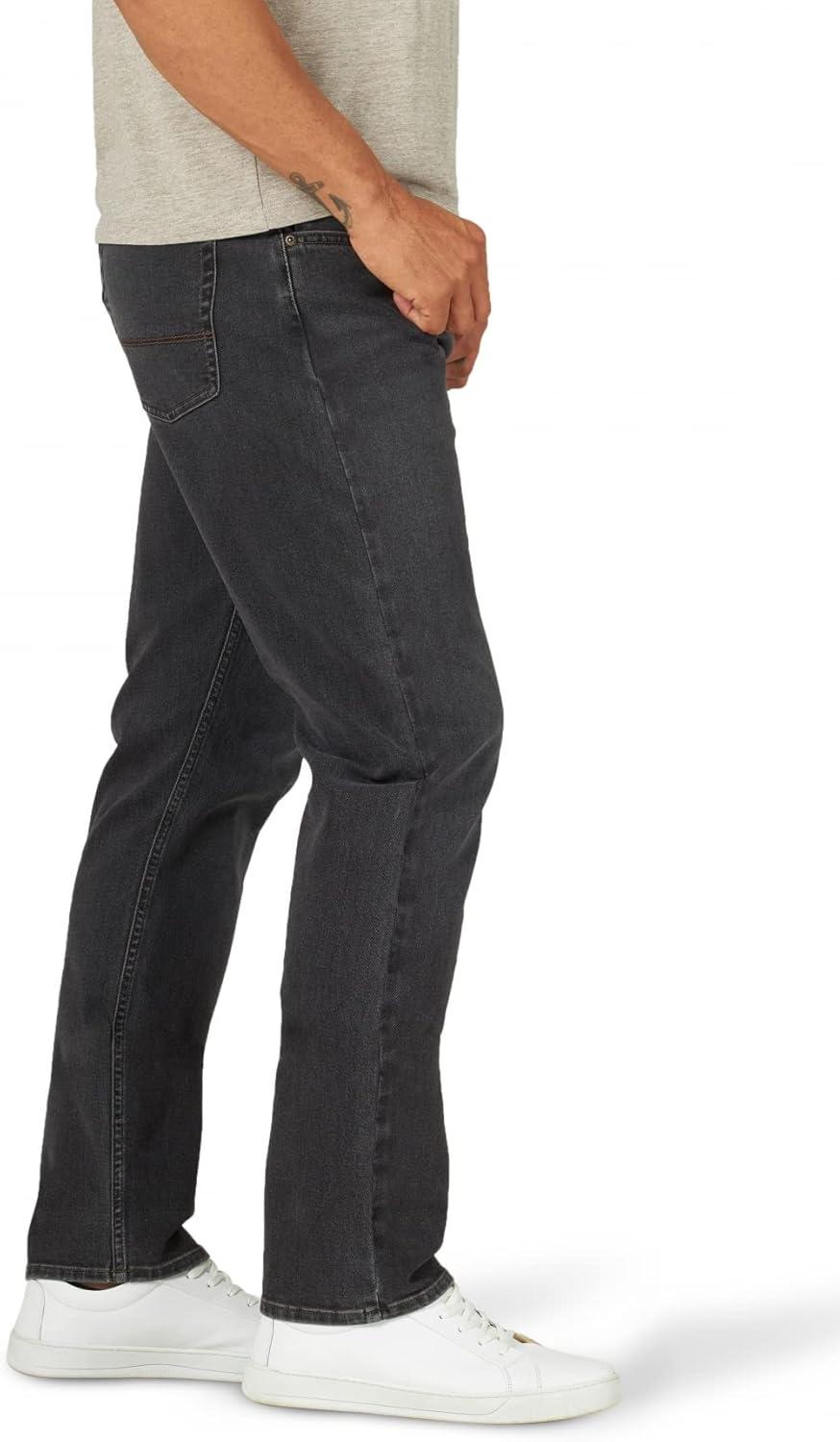 imageWrangler Authentics Mens Athletic Fit Stretch JeanBlack Charcoal