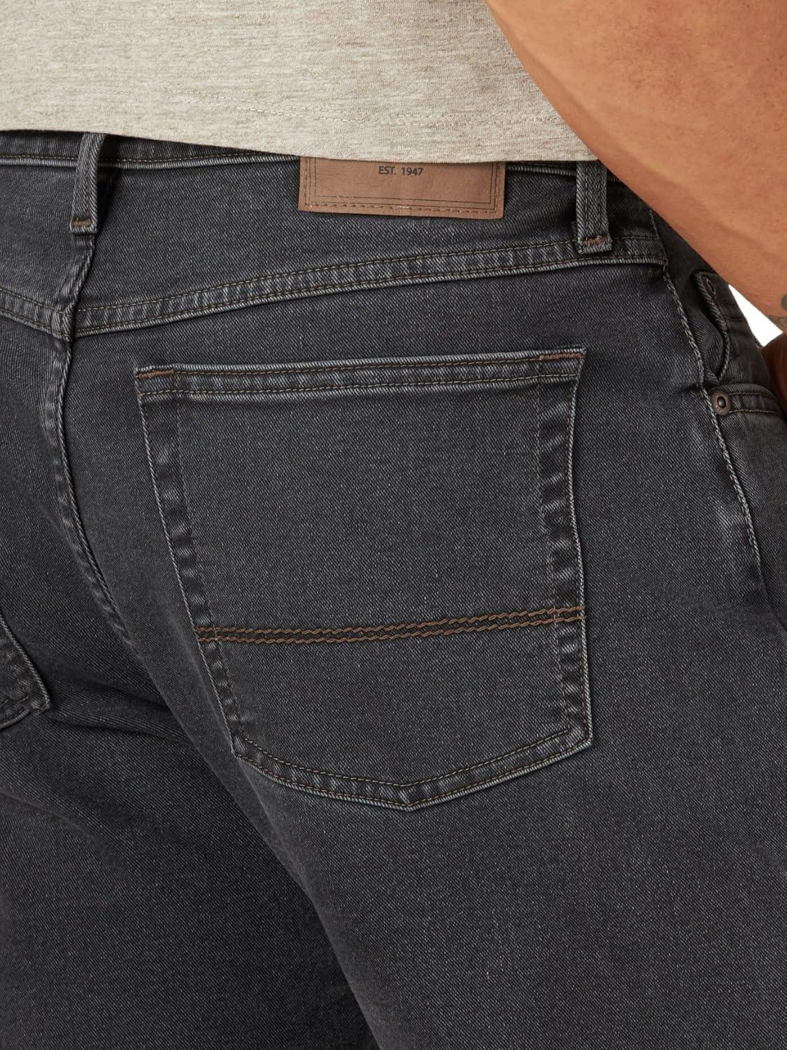 imageWrangler Authentics Mens Athletic Fit Stretch JeanBlack Charcoal