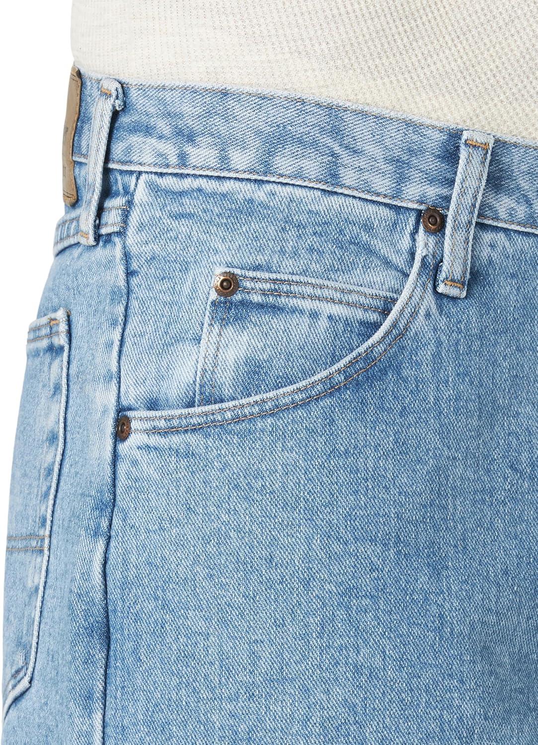 imageWrangler Authentics Mens Classic 5Pocket Relaxed Fit Cotton JeanStone Bleach