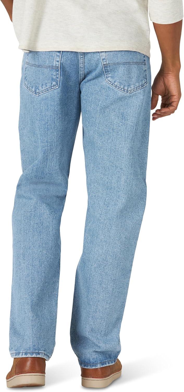 imageWrangler Authentics Mens Classic 5Pocket Relaxed Fit Cotton JeanStone Bleach