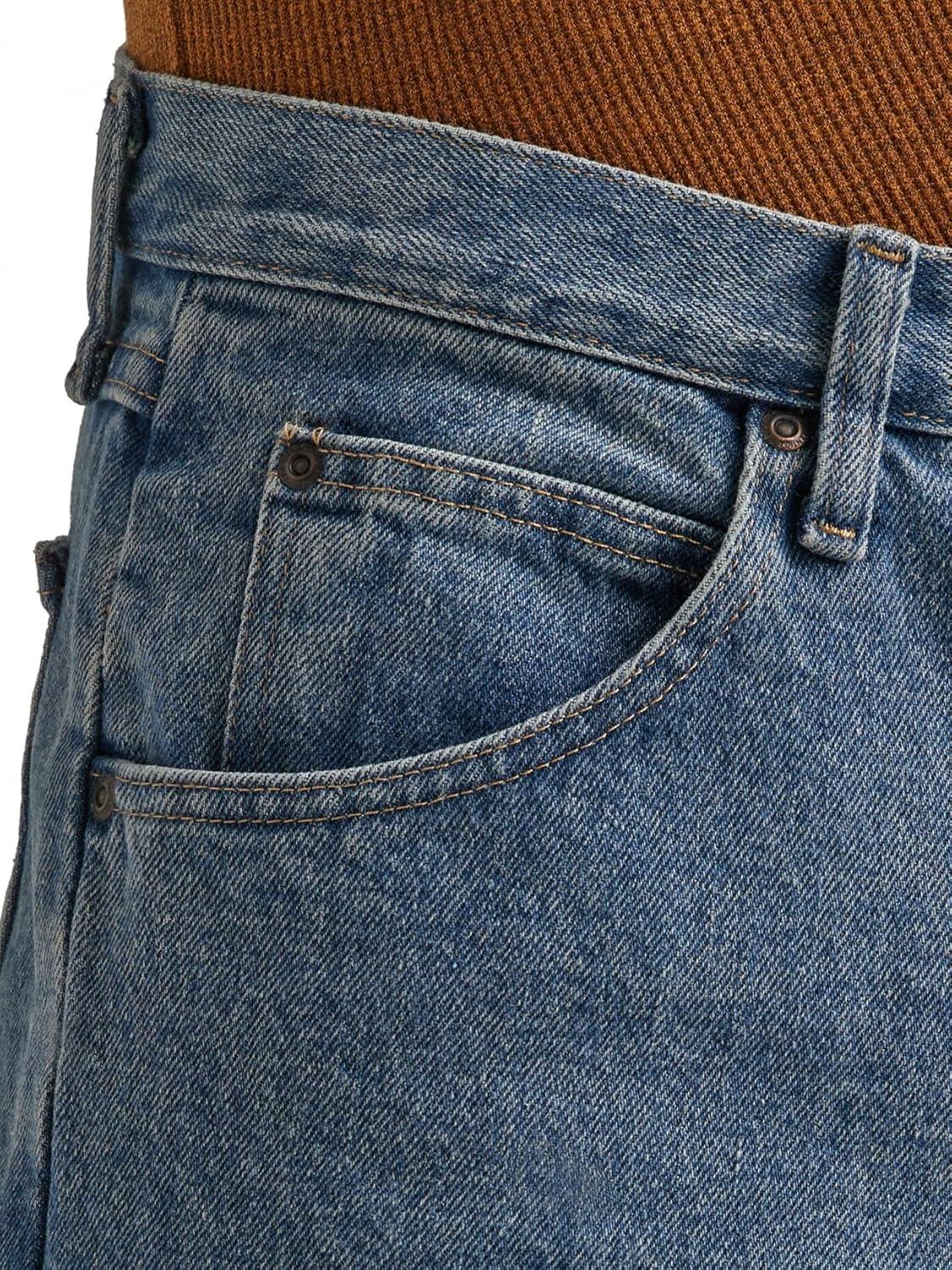 imageWrangler Authentics Mens Classic 5Pocket Relaxed Fit Cotton JeanStonewash