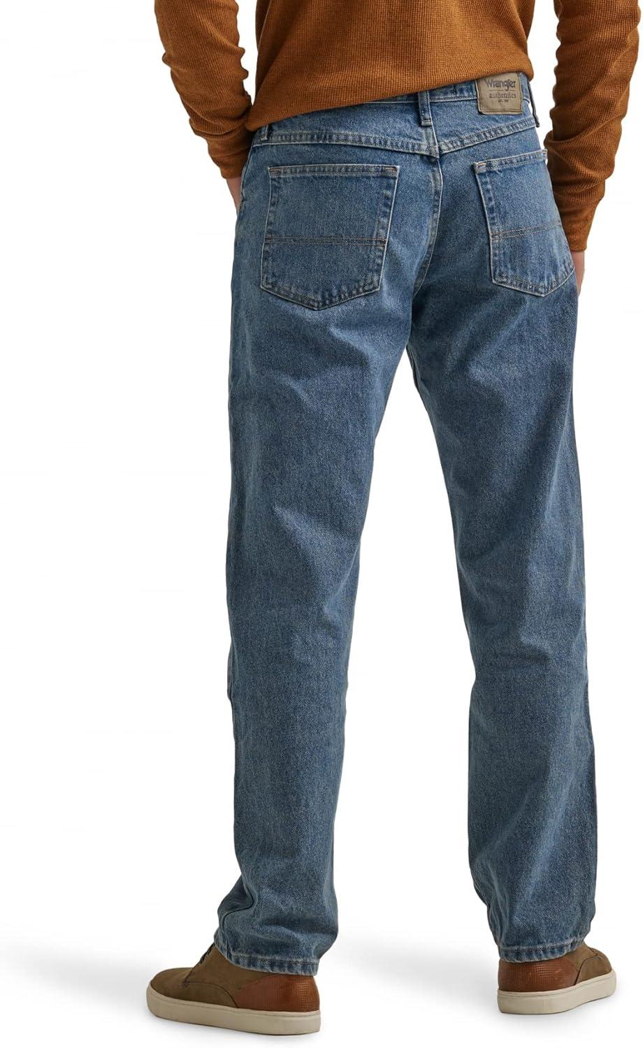 imageWrangler Authentics Mens Classic 5Pocket Relaxed Fit Cotton JeanStonewash