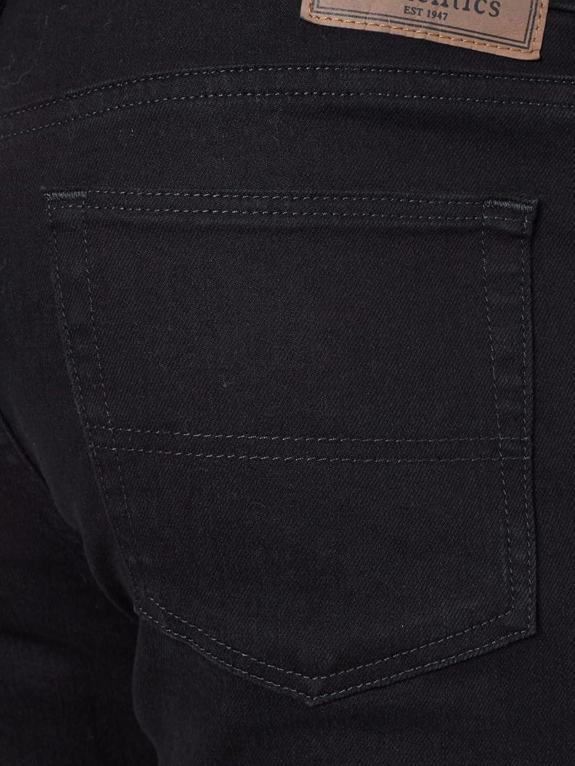 imageWrangler Authentics Mens Classic 5Pocket Relaxed Fit Flex JeanBlack Flex