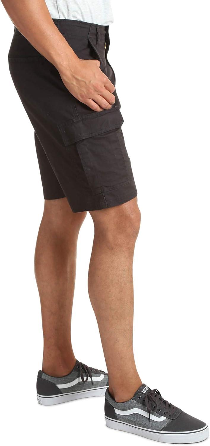 imageWrangler Authentics Mens Classic Cargo Stretch ShortBlack Twill