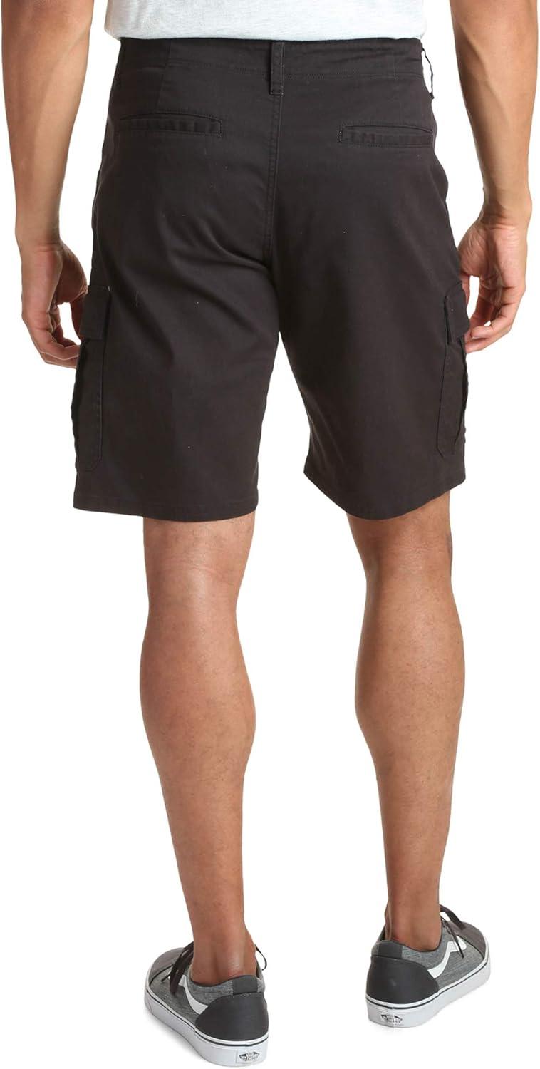 imageWrangler Authentics Mens Classic Cargo Stretch ShortBlack Twill