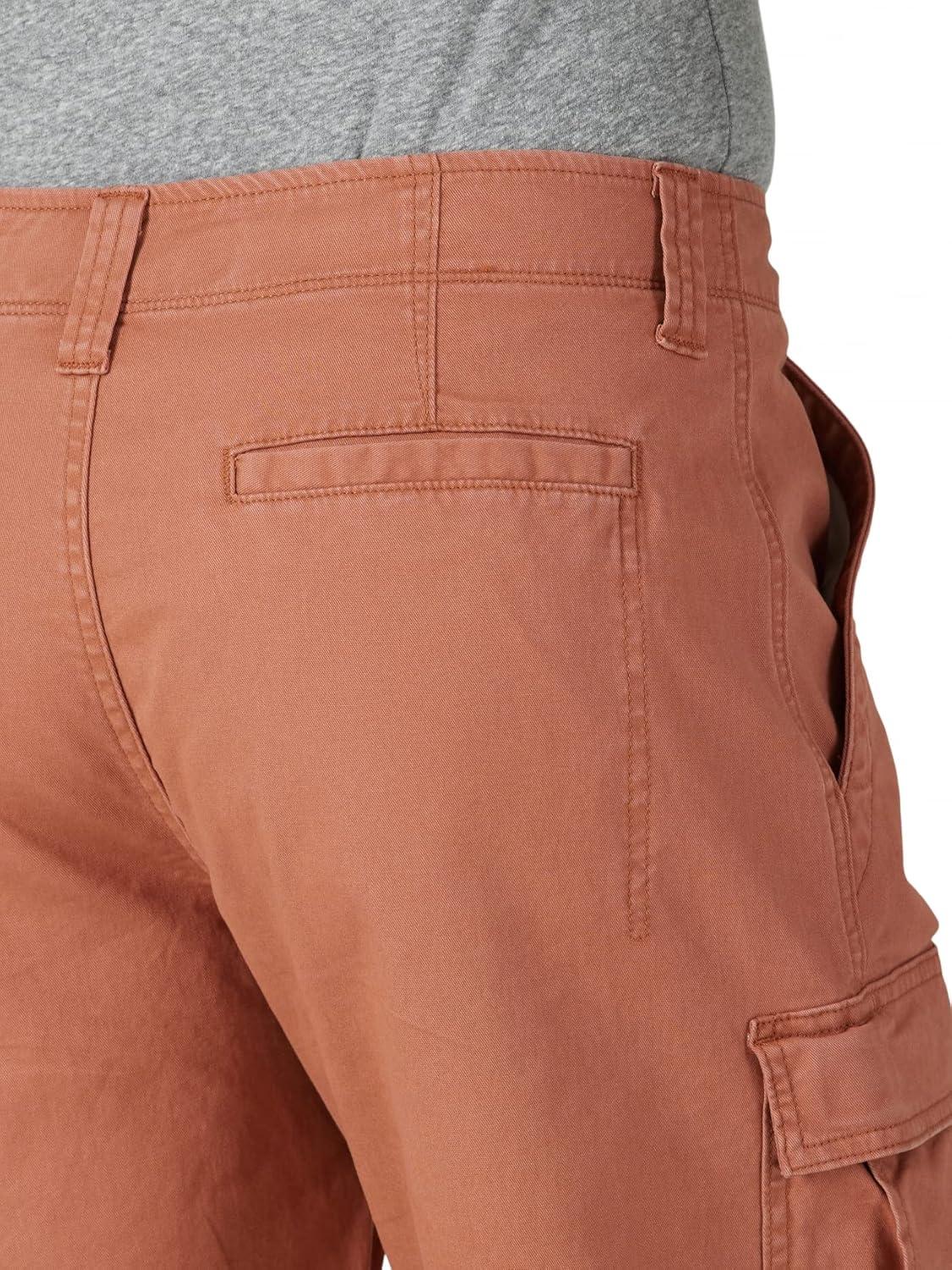 imageWrangler Authentics Mens Classic Cargo Stretch ShortCopper Brown