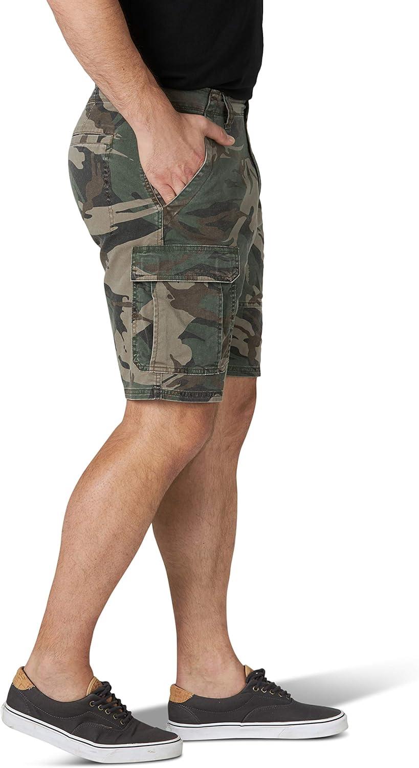 imageWrangler Authentics Mens Classic Cargo Stretch ShortGreen Camo