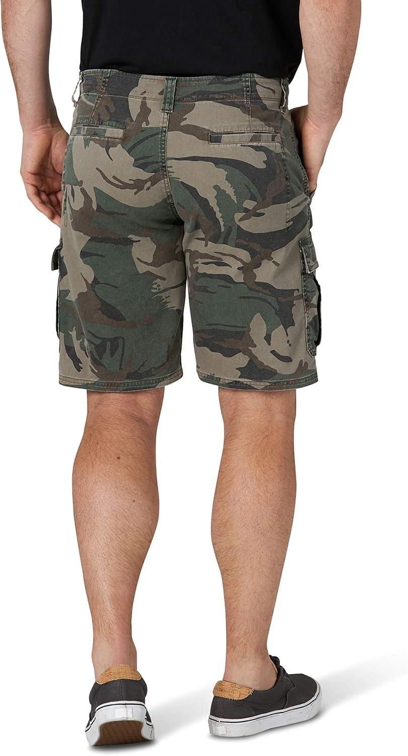 imageWrangler Authentics Mens Classic Cargo Stretch ShortGreen Camo