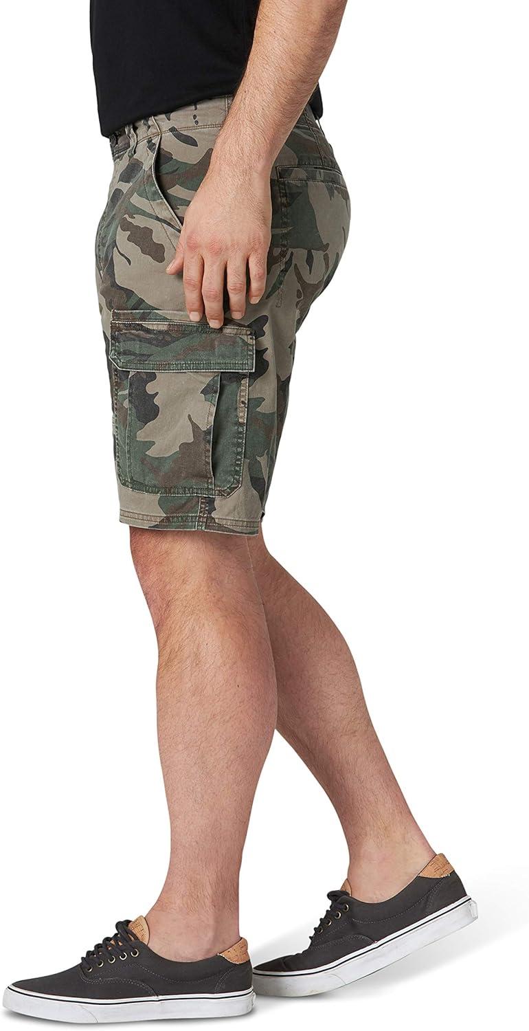 imageWrangler Authentics Mens Classic Cargo Stretch ShortGreen Camo