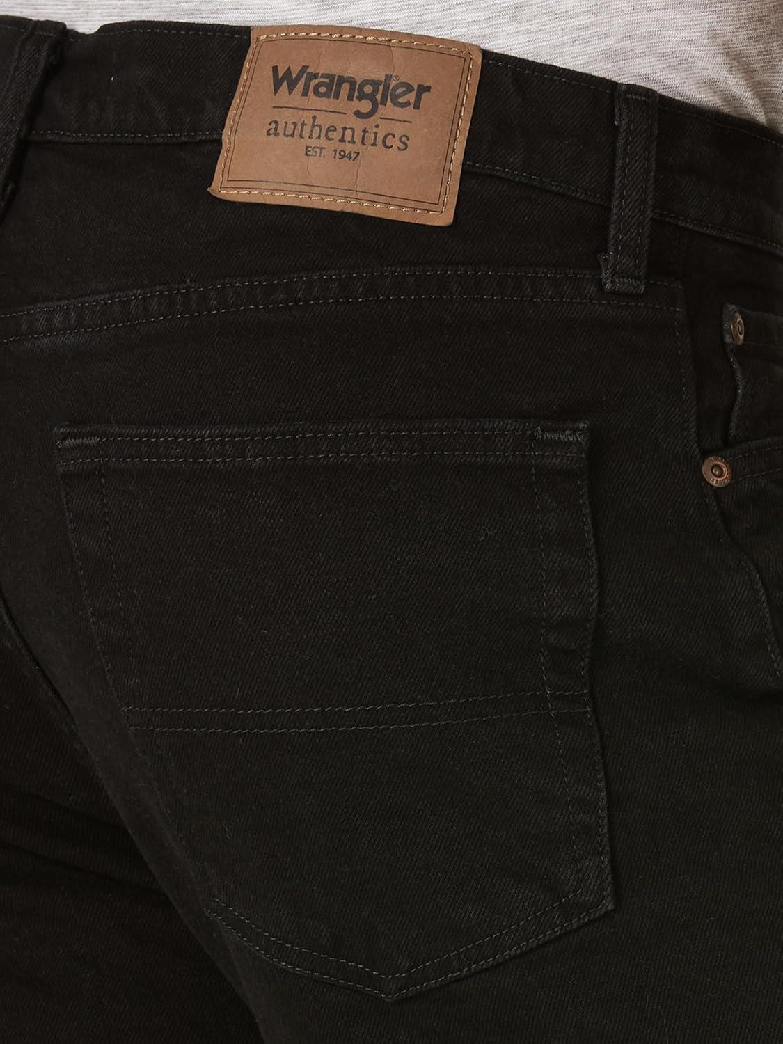 imageWrangler Authentics Mens Classic Relaxed Fit Five Pocket Jean ShortJet Black