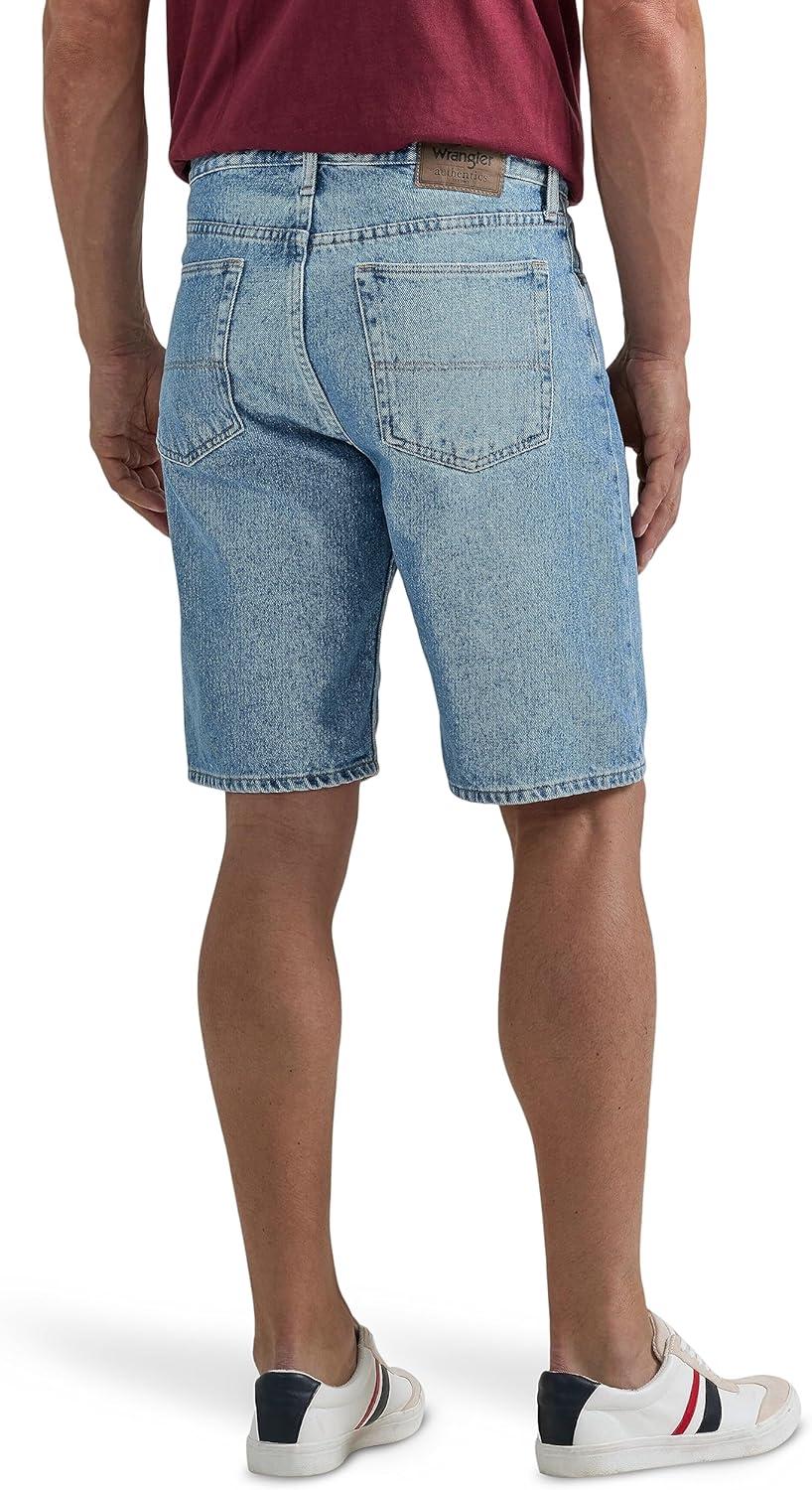 imageWrangler Authentics Mens Classic Relaxed Fit Five Pocket Jean ShortLight Stonewash