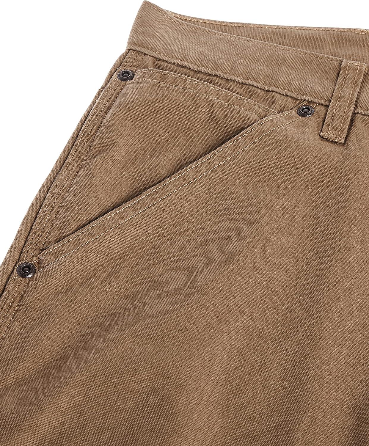 imageWrangler Authentics Mens Fleece Lined Carpenter PantAutumn Khaki