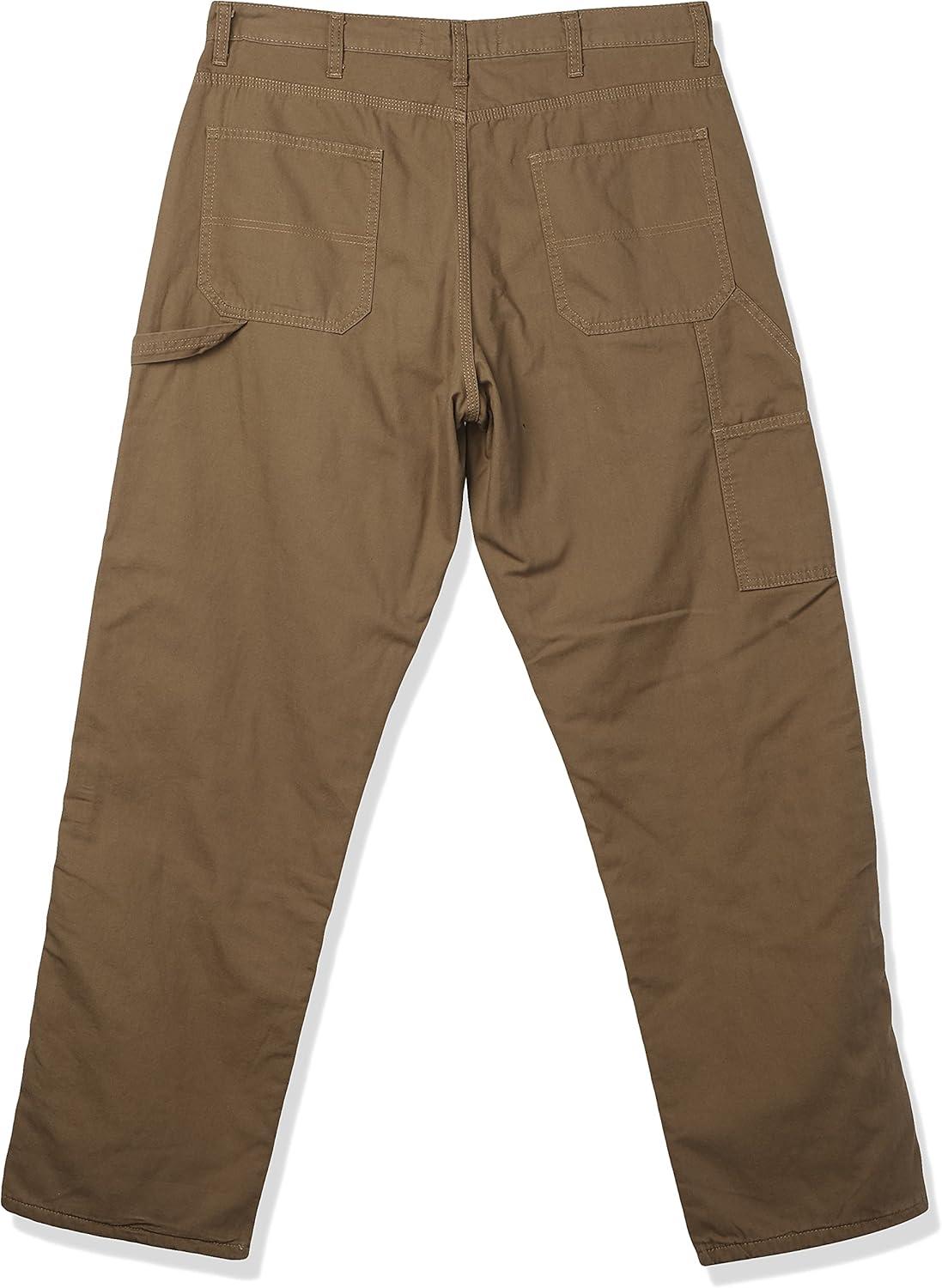 imageWrangler Authentics Mens Fleece Lined Carpenter PantAutumn Khaki