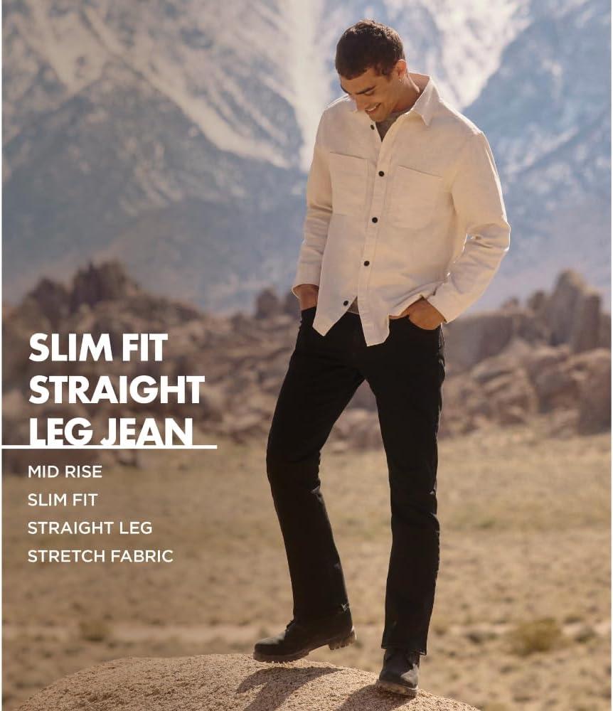 imageWrangler Authentics Mens Slim Fit Straight Leg JeanBlue Ridge