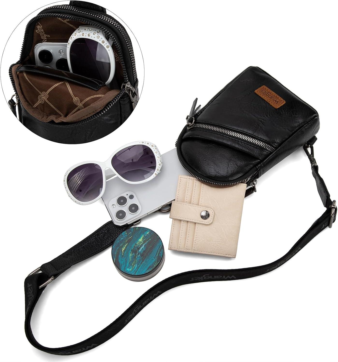 imageWrangler Crossbody Sling Bag for Women Fanny Packs Chest Bags for TravelUrbanblack