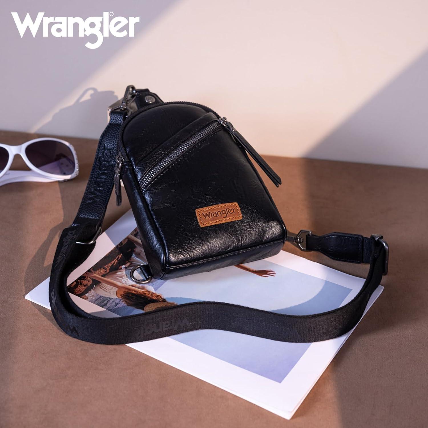 imageWrangler Crossbody Sling Bag for Women Fanny Packs Chest Bags for TravelUrbanblack