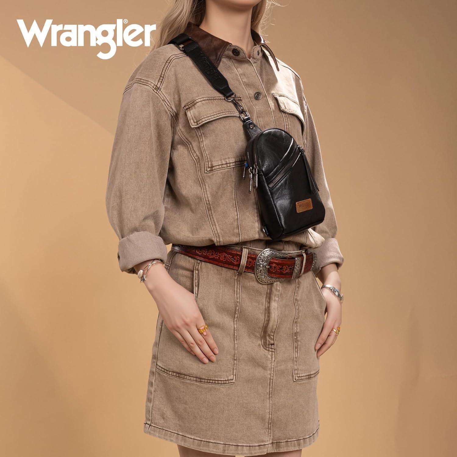 imageWrangler Crossbody Sling Bag for Women Fanny Packs Chest Bags for TravelUrbanblack