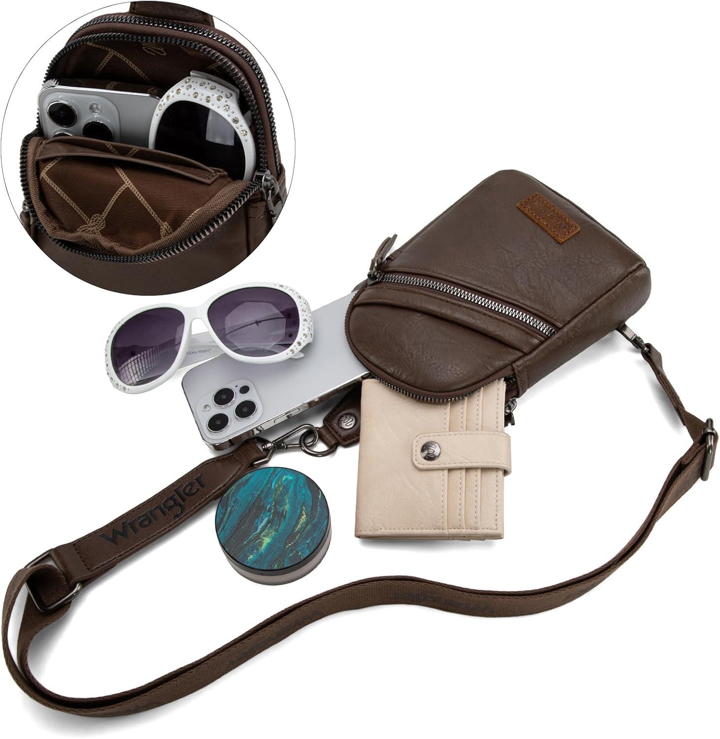 imageWrangler Crossbody Sling Bag for Women Fanny Packs Chest Bags for TravelUrbancamel