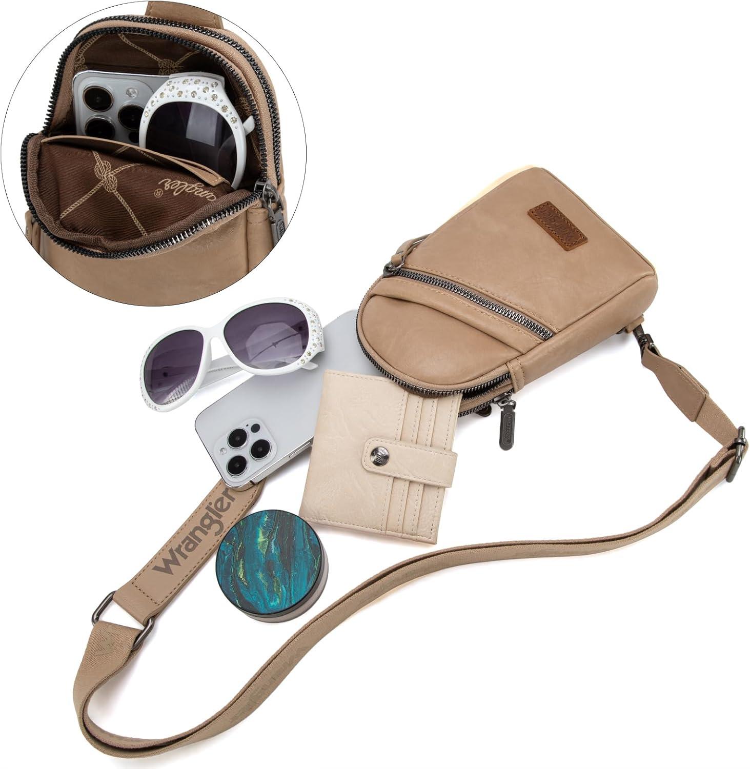 imageWrangler Crossbody Sling Bag for Women Fanny Packs Chest Bags for TravelUrbankhaki