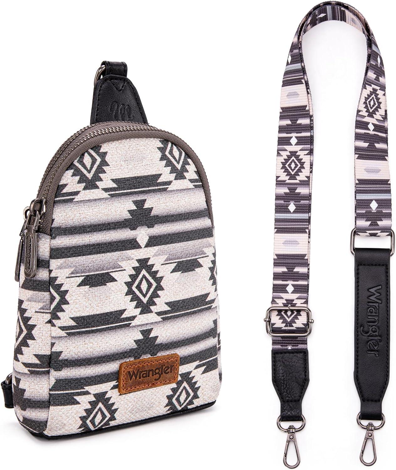 imageWrangler Crossbody Sling Bag for Women Fanny Packs Chest Bags for TravelVintageblack