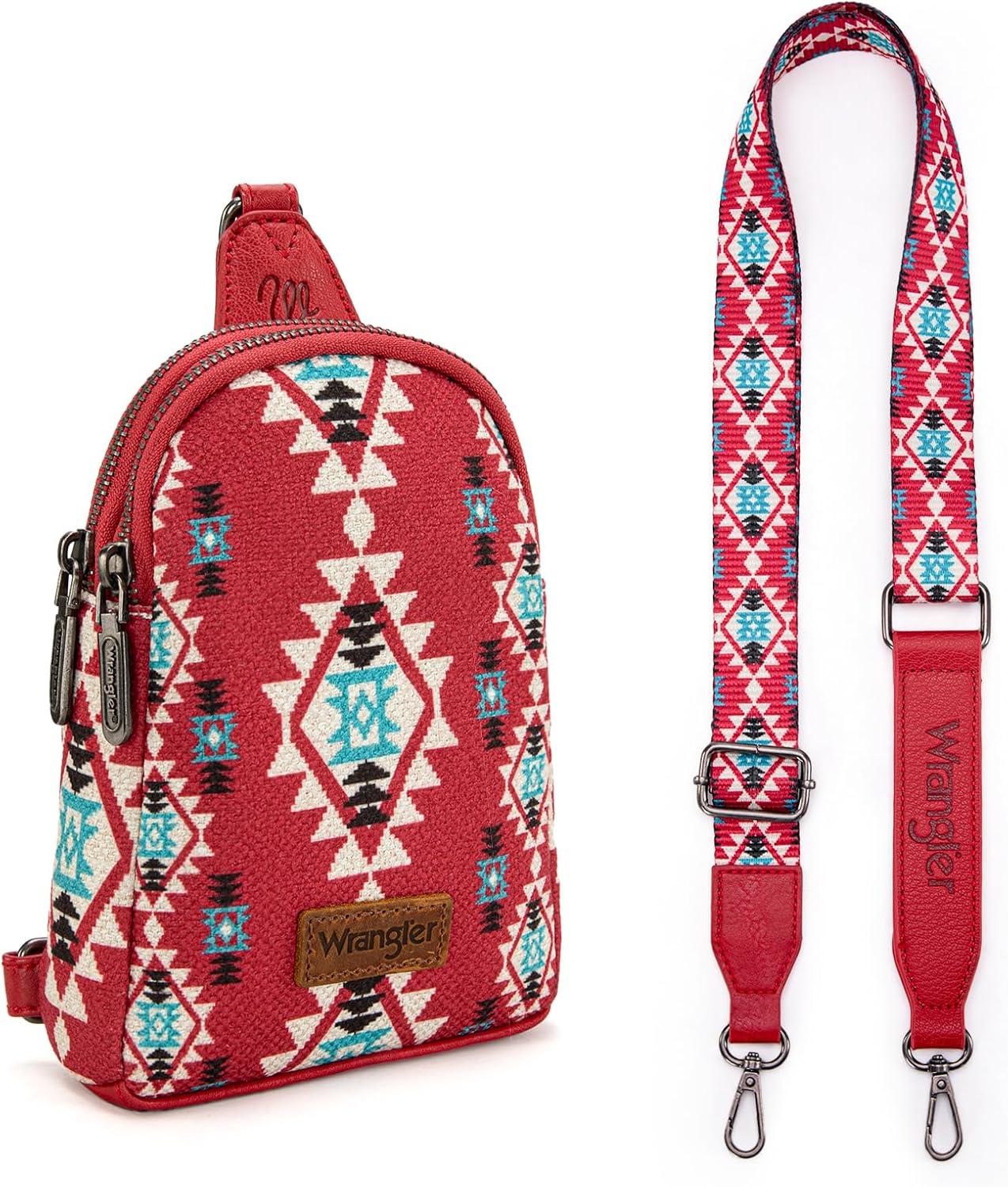 imageWrangler Crossbody Sling Bag for Women Fanny Packs Chest Bags for TravelVintageburgundy