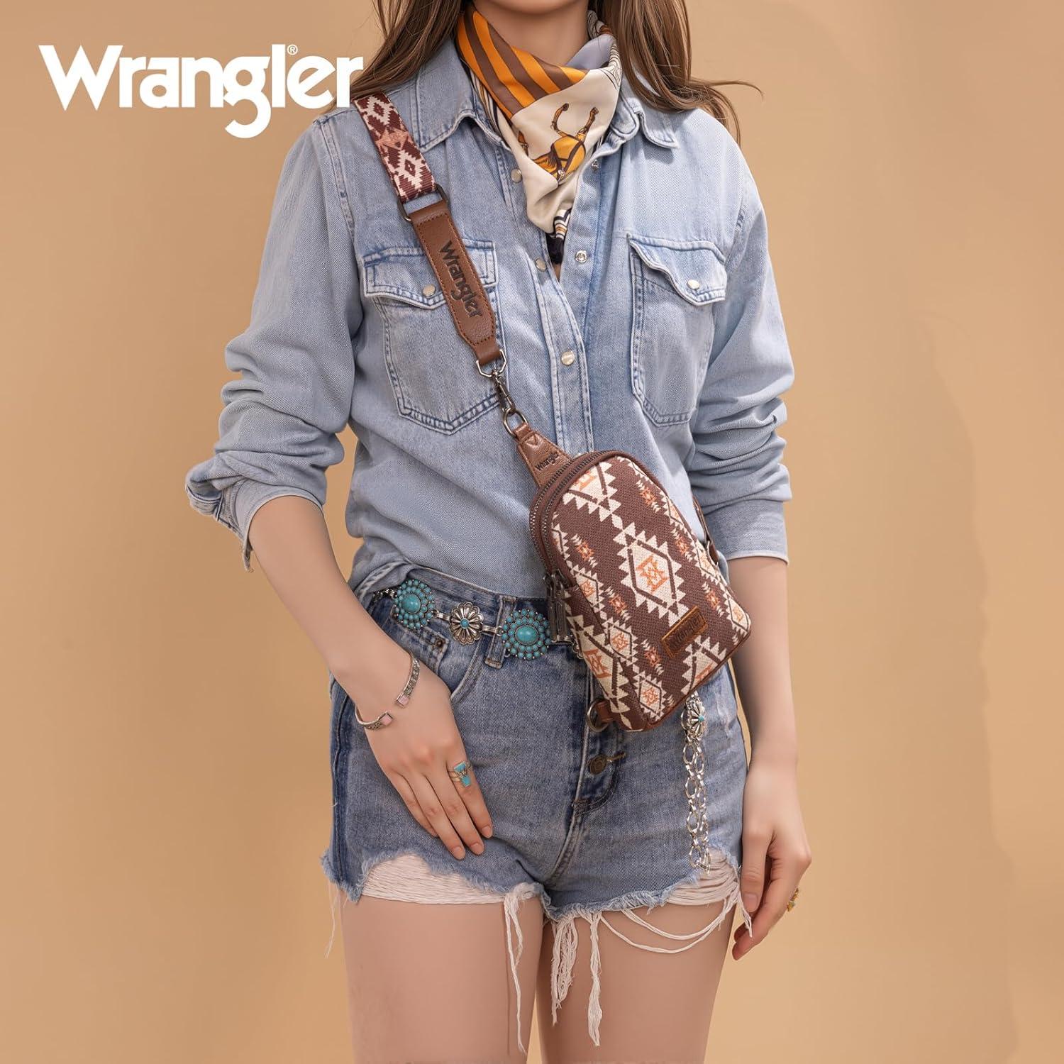 imageWrangler Crossbody Sling Bag for Women Fanny Packs Chest Bags for TravelVintagecoffee