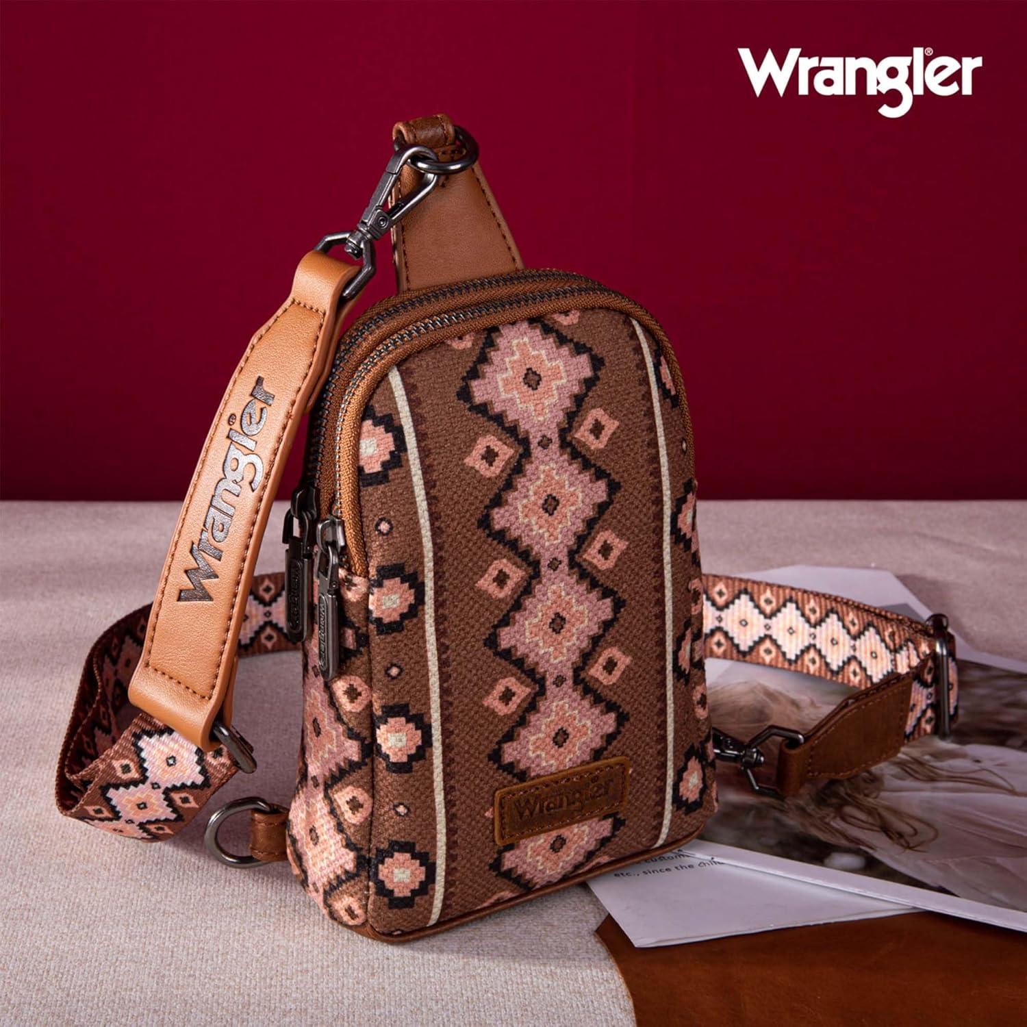 imageWrangler Crossbody Sling Bag for Women Fanny Packs Chest Bags for TravelVintagedark Brown