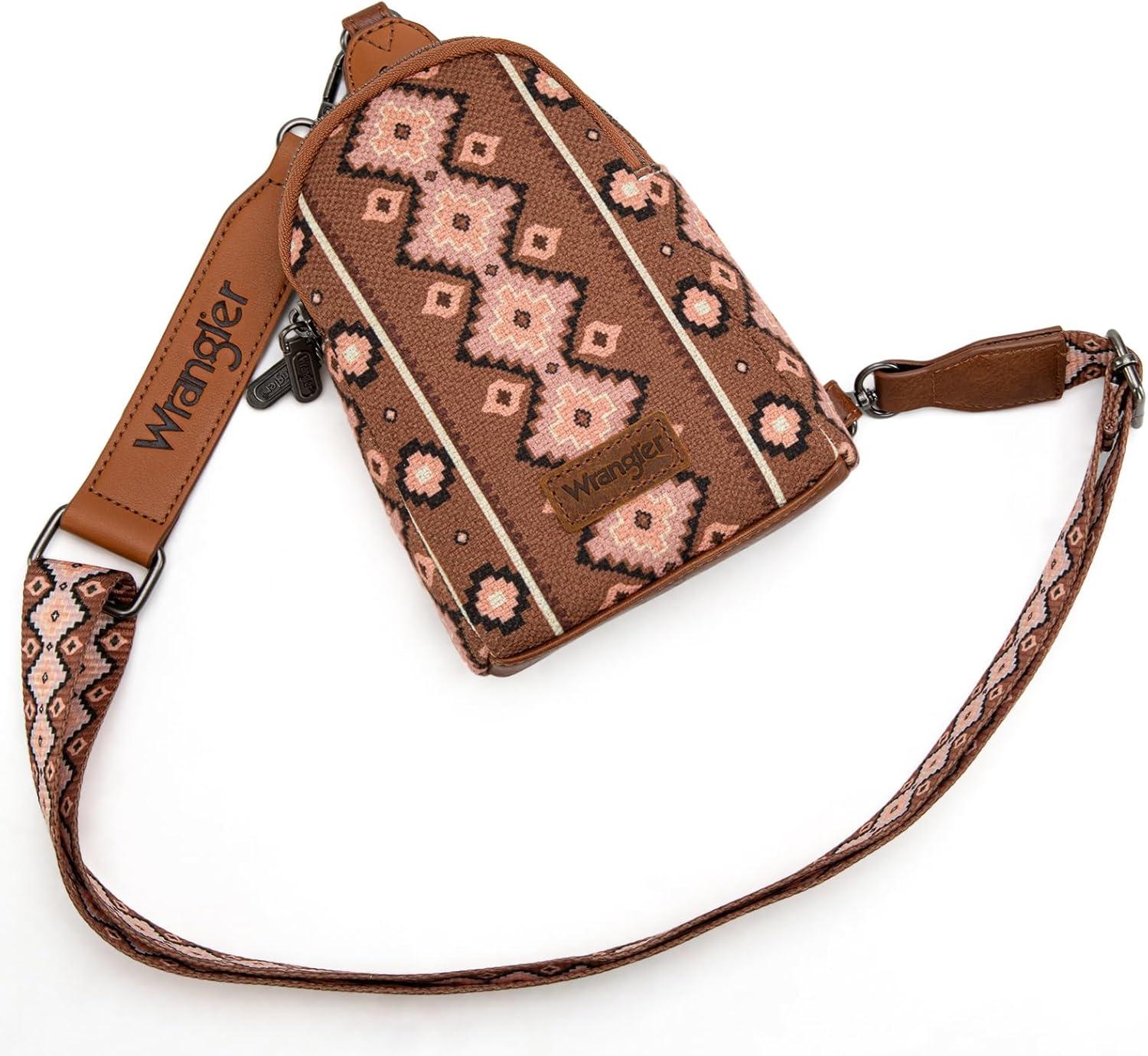 imageWrangler Crossbody Sling Bag for Women Fanny Packs Chest Bags for TravelVintagedark Brown